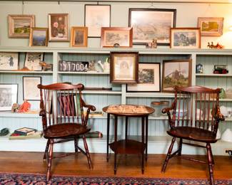 Antique Windsor Chairs. Vintage Iron and Early-20th Century Toys