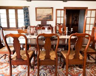 Ten Queen Anne Dining Room Chairs
