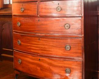 Antique American Bow Front Chest