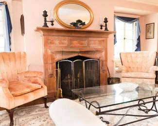 Iron and Brass French Coffee Table