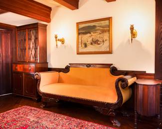 American Empire Carved Sofa