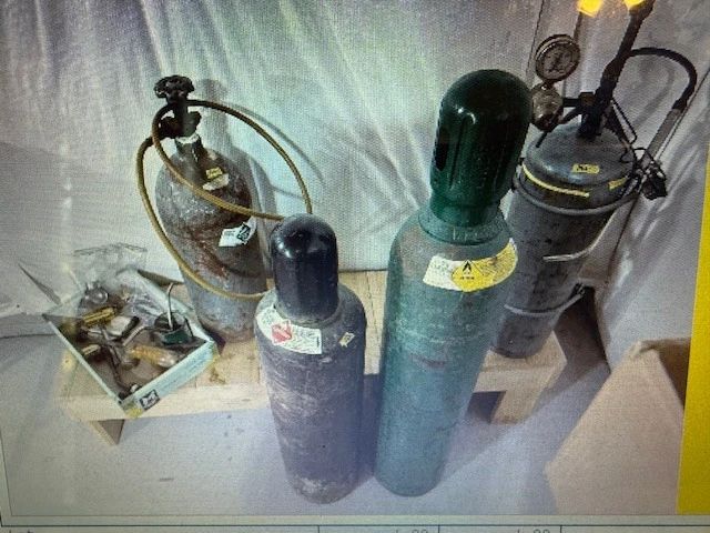 Oxygen and Acetylene tanks. https://modestlambestatesales.hibid.com/