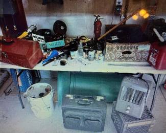 Large miscellaneous tool and supply lots. Must take all items. Tables not included. https://modestlambestatesales.hibid.com/