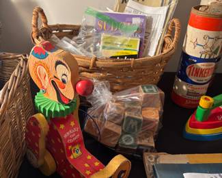 Squeaky the Clown pull toy