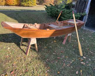 Hand-crated wooden boat