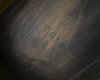 Stamp on bottom of Nakashima dining table