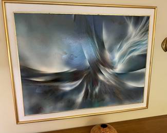 Leonardo Nierman original "Flight Sensation" painting 36" x 48" with certification of authenticity