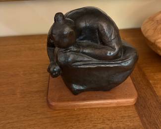 Francisco Zuniga Mujer con Fruita, 1973. bronze sculpture signed, dated, and inscribed A.P (Artist's Proof); 7 1/4" tall