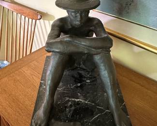 Francisco Zuniga El Pastorcillo, 1976, Bronze edition IV/VI signed and dated; 11 1/4" high x 15" long x 11" deep with black marble base with original receipt and certificate of authenticity