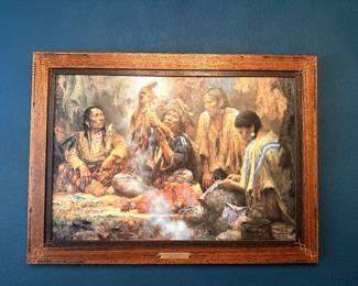 Howard Terpening, signed/numbered, framed canvas print $600