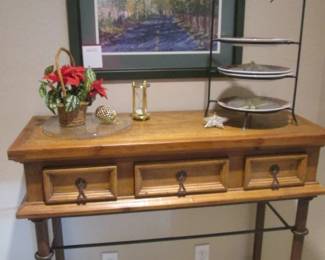 3-Drawer Console/Entry Table, 44" X 18" X 44" High 