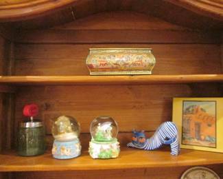 Upper Display Shelving inside 2-Glass Cupboard Doors