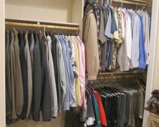 Men's Clothing:  Haggar Size L, Roundtree & Yorke,        Hart Schaffner & Marx, Jackets, Dress & Short Sleeve Shirts, Slacks, Outerwear, Ties