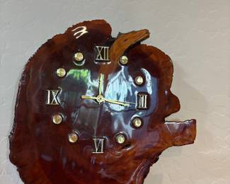 Burl Wood Wall Clock