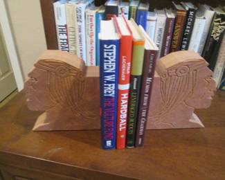Heavy Incised Bookends, 2-Pair