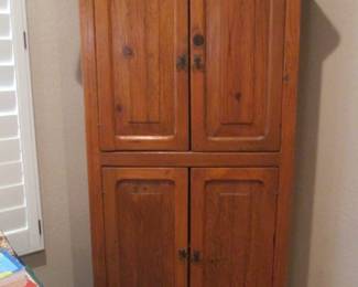 Rustic Wood Armoire, 35" X 20" X 75" High
