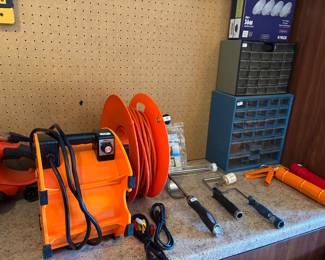 Hardware Organizers, Paint Supplies, Electric Cord