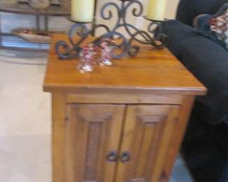 2-Door Wood Cabinet, Metal Hinges & Pulls