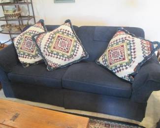 84" Matching Sofa,                                                                                         3-Large Southwest-Style Throw Pillows