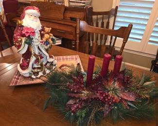 Holiday decor Vintage Ceramic Santa