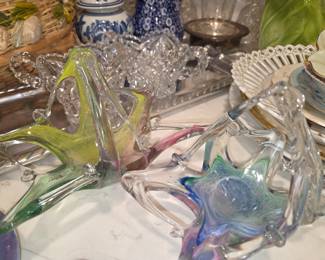Murano glass baskets/candy bowls