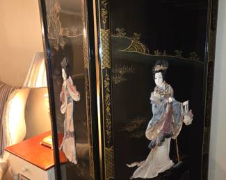 2 panel screen w/mother of pearl  1 of 2