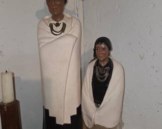 Navaho couple statues