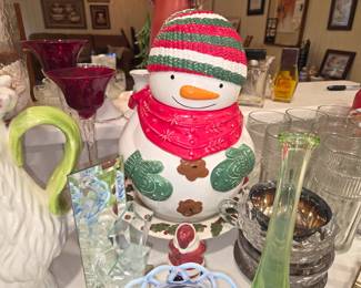 Vintage Snowman Cookie Jar