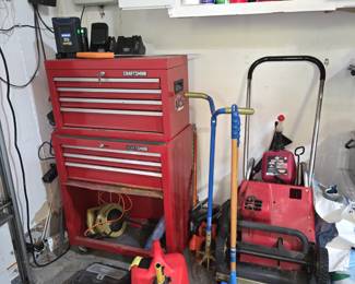 Sno thrower/Craftsman tool cabinet