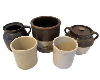 Small Antique Stoneware Crocks