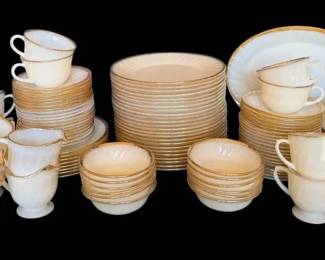 FireKing Shell Pattern Milk Glass Dishes