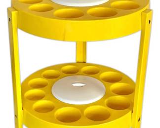 MCM Tiara Casa Bar Cart in Yellow White