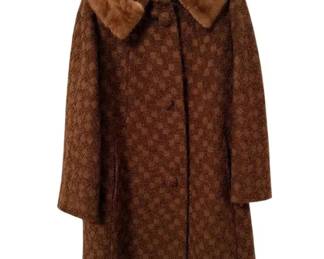 Vintage Elder Beerman Coat With Fur Collar