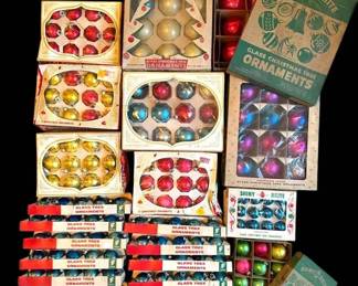 Shiny Brites Vintage Glass Christmas Ornaments
