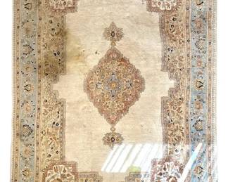 Large Blue Beige Persian Style Area Rug 12ft x 9ft