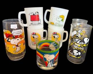 Snoopy Milk Glass Mugs More