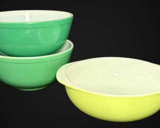 Pyrex Green Primary Color Mixing Bowls Lime Green Serving Bowl