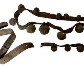 Antique Leather Sleigh Bells