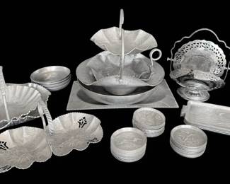 Hammered Aluminum Coasters, Trays, More