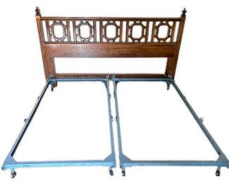 Ethan Allen KingSize Wooden Headboard Bed Frame