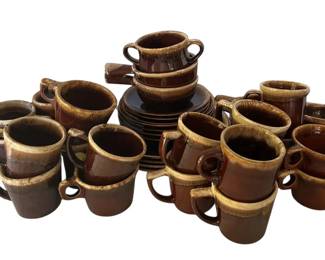 McCoy Pottery Brown Glazed Dish Set