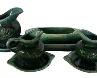 Green Hull Pottery Pitchers Planters