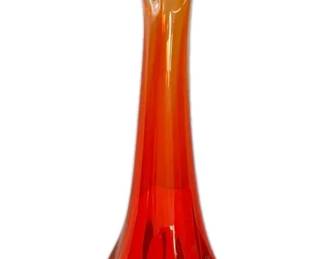 Viking Epic Persimmon 6Petal Swung Glass Vase 17