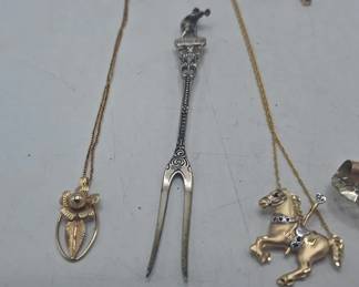 Sterling and Gold Filled Necklaces, Van Dell, Pins