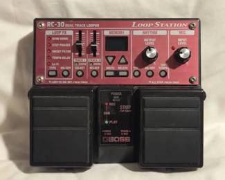 BOSS RC30 Loop Station Twin Guitar Pedal, Red
