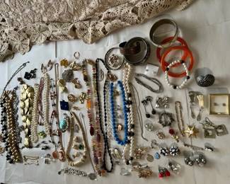 Jewelry Lot Necklaces Earrings Rings Bracelet
