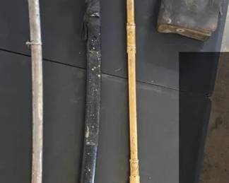 3 Replica Swords With Cartridge Bag