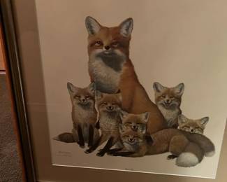 Ray Harm Red Fox Pencil Signed Print