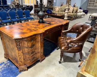 Francesco Molon Desk, Scully & Scully Office Chair and Decor Orlando Estate Auction