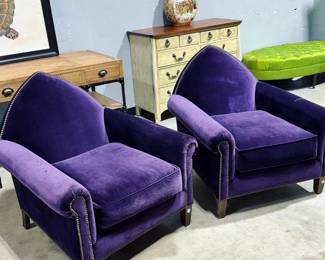 Funky Purple Velvet Chairs Orlando Estate Auction